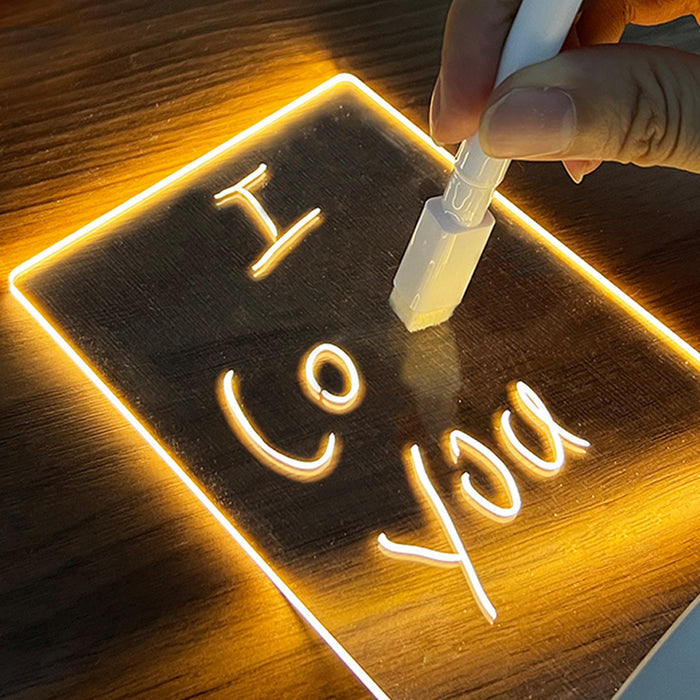 Shops Shop Creative LED Night Light Message Board - USB Holiday Light with Pen, Perfect Gift for Kids and Loved Ones